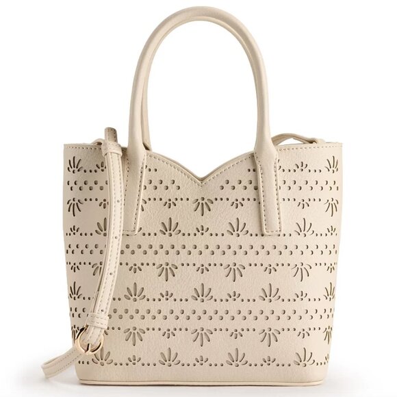 LC Lauren Conrad Cream Crossbody Bag - Picture 1 of 14